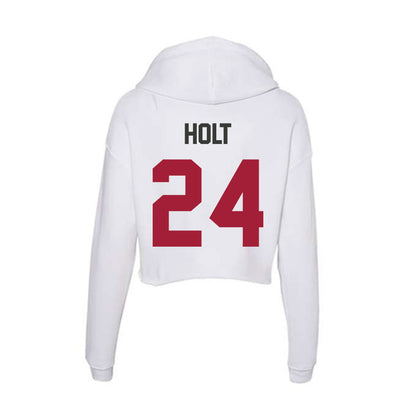 Arkansas - NCAA Baseball : Peyton Holt - Women's Crop Fleece Hoodie-1