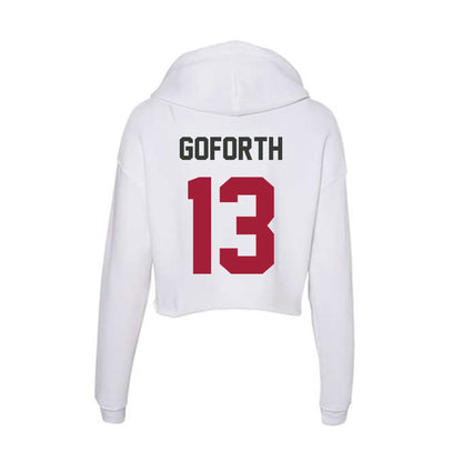 Arkansas - NCAA Women's Basketball : Sasha Goforth - Women's Crop Fleece Hoodie-1