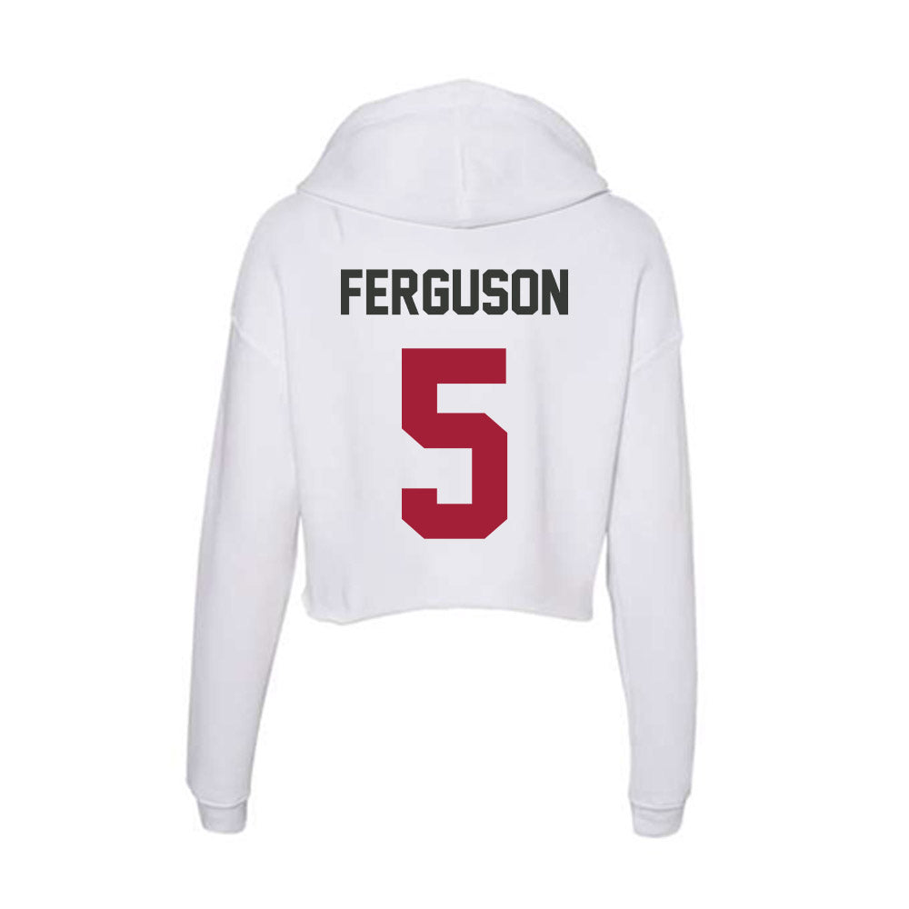 Arkansas - NCAA Football : Ja'kayden Ferguson - Women's Crop Fleece Hoodie-1