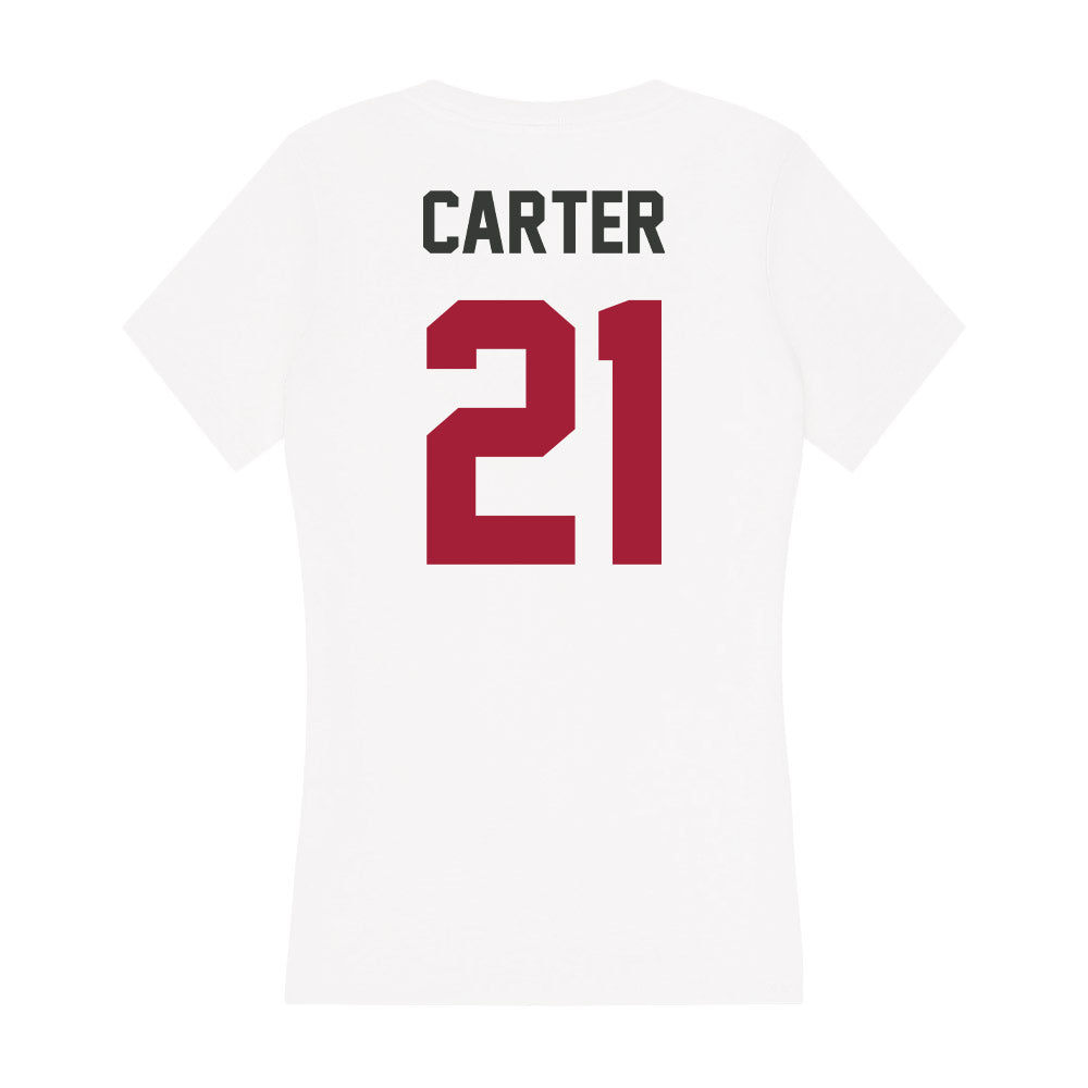 Arkansas - NCAA Softball : Ava Carter - Women's V-Neck T-Shirt-1