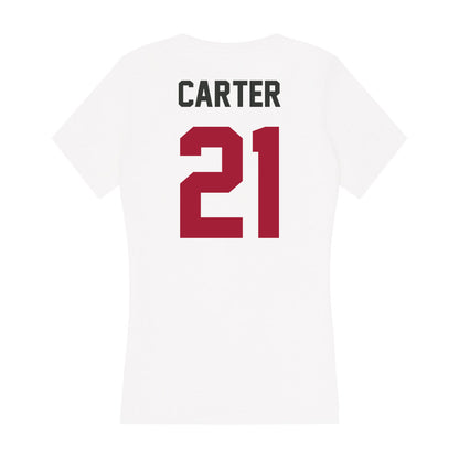 Arkansas - NCAA Softball : Ava Carter - Women's V-Neck T-Shirt-1