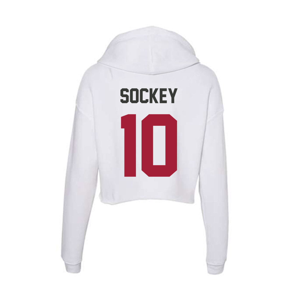 Arkansas - NCAA Softball : Ally Sockey - Women's Crop Fleece Hoodie-1