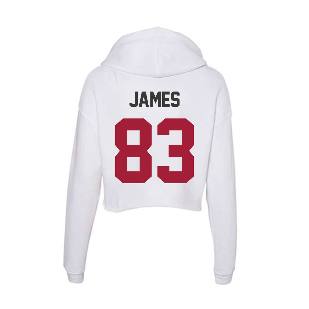 Arkansas - NCAA Football : Dazmin James - Women's Crop Fleece Hoodie-1