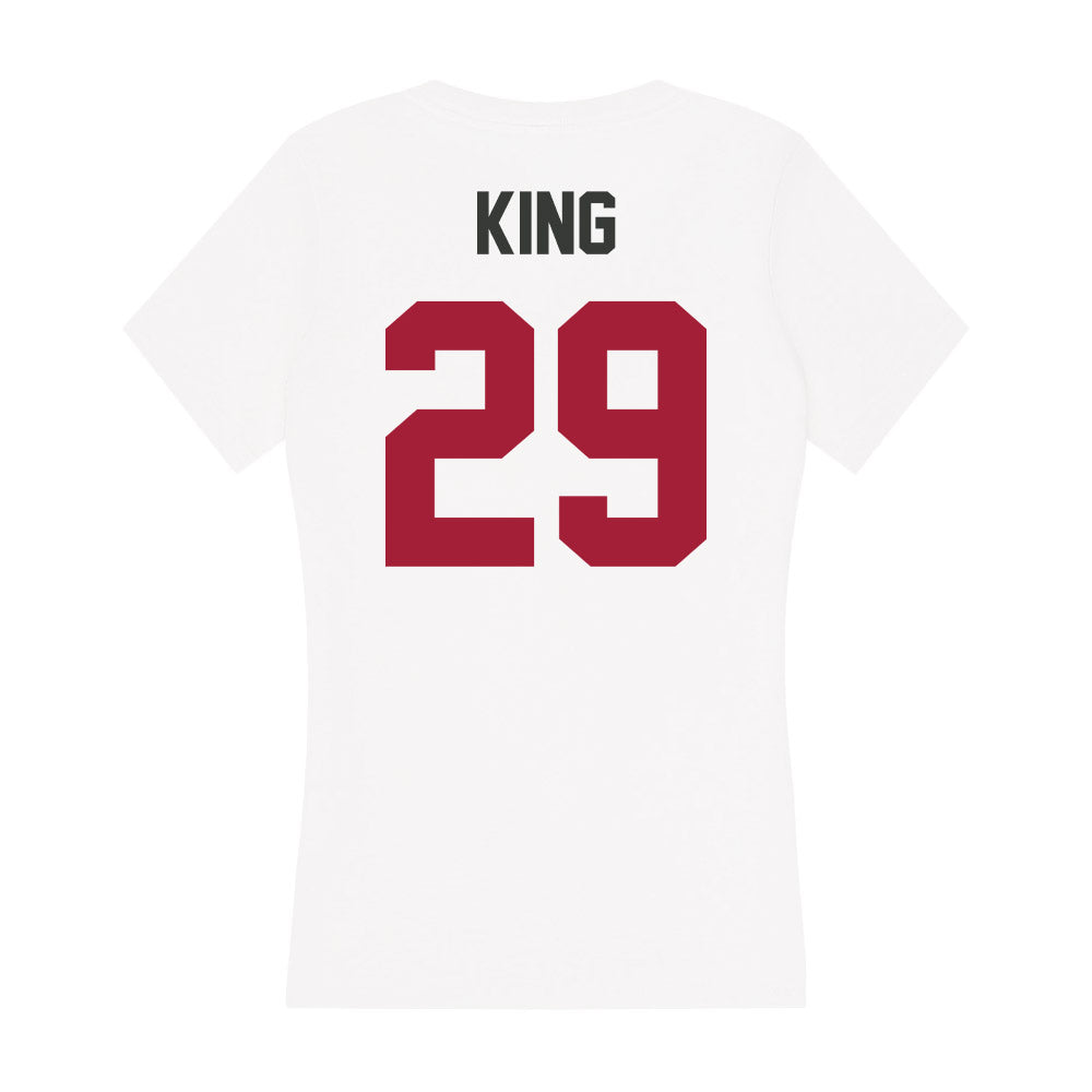 Arkansas - NCAA Women's Soccer : Audrey King - Women's V-Neck T-Shirt-1