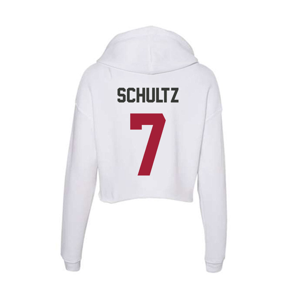 Arkansas - NCAA Women's Soccer : Macy Schultz - Women's Crop Fleece Hoodie-1