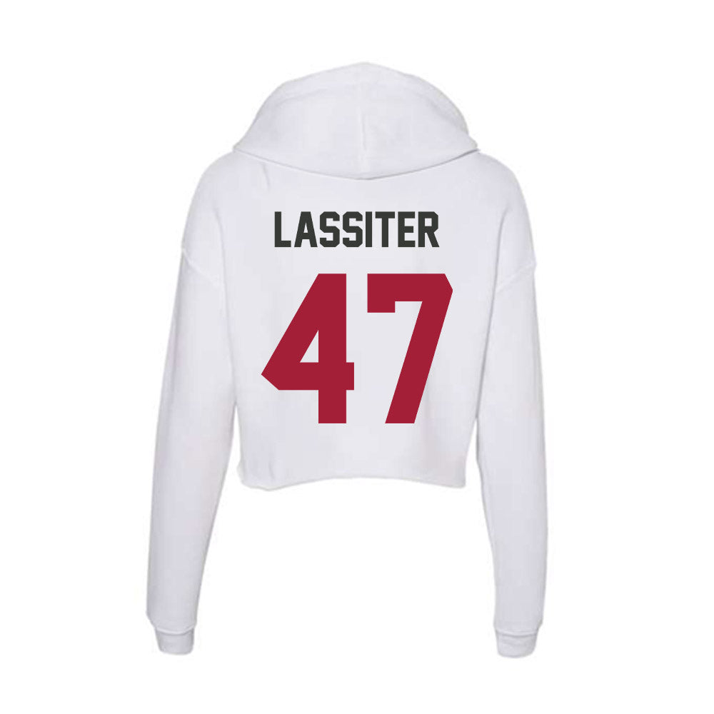 Arkansas - NCAA Football : Maddox Lassiter - Women's Crop Fleece Hoodie-1