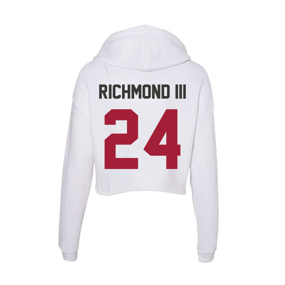 Arkansas - NCAA Men's Basketball : Billy Richmond III - Women's Crop Fleece Hoodie-1