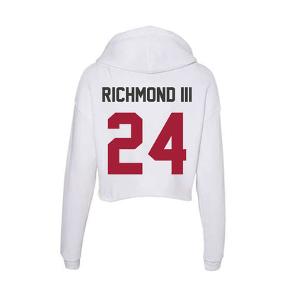 Arkansas - NCAA Men's Basketball : Billy Richmond III - Women's Crop Fleece Hoodie-1