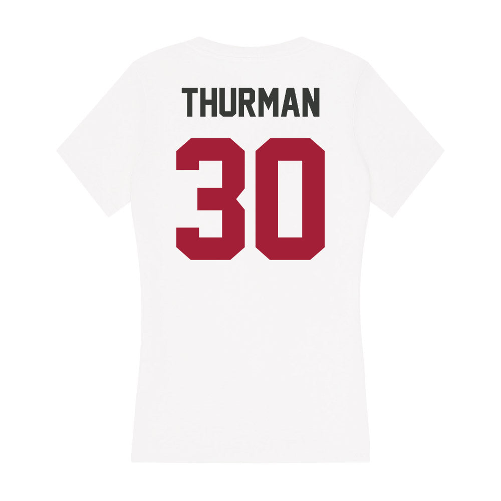 Arkansas - NCAA Women's Volleyball : Romani Thurman - Women's V-Neck T-Shirt-1