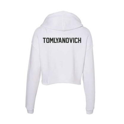 Arkansas - NCAA Men's Track & Field : TJ Tomlyanovich - Women's Crop Fleece Hoodie-1