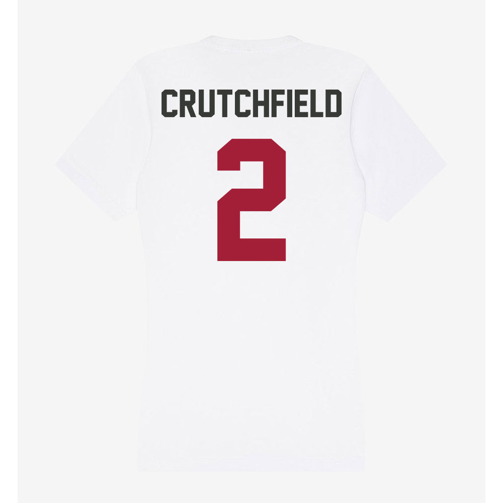 Arkansas - NCAA Football : Courtney Crutchfield - Women's V-Neck T-Shirt-1