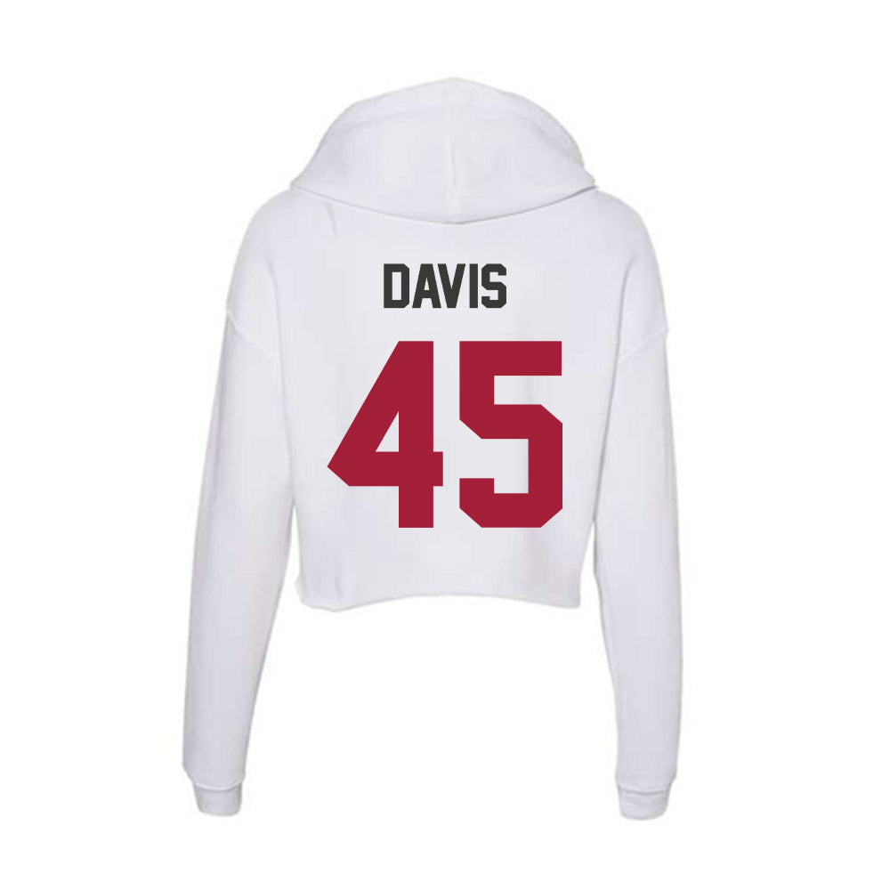 Arkansas - NCAA Football : Preston Davis - Women's Crop Fleece Hoodie-1
