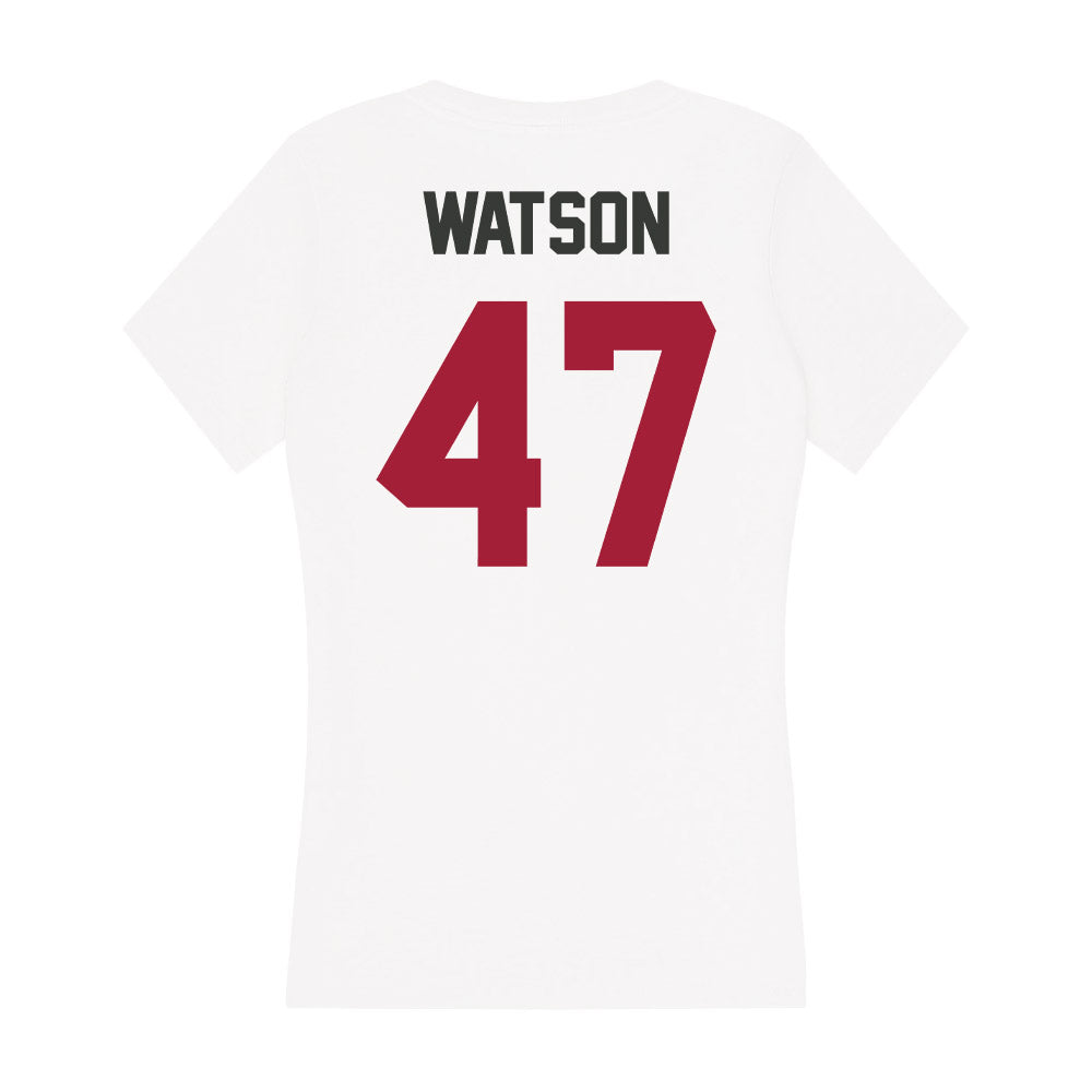 Arkansas - NCAA Football : Braylon Watson - Women's V-Neck T-Shirt-1