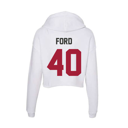 Arkansas - NCAA Football : Blake Ford - Women's Crop Fleece Hoodie-1