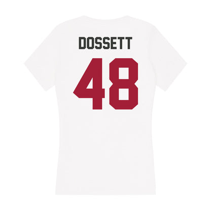Arkansas - NCAA Baseball : Cooper Dossett - Women's V-Neck T-Shirt-1