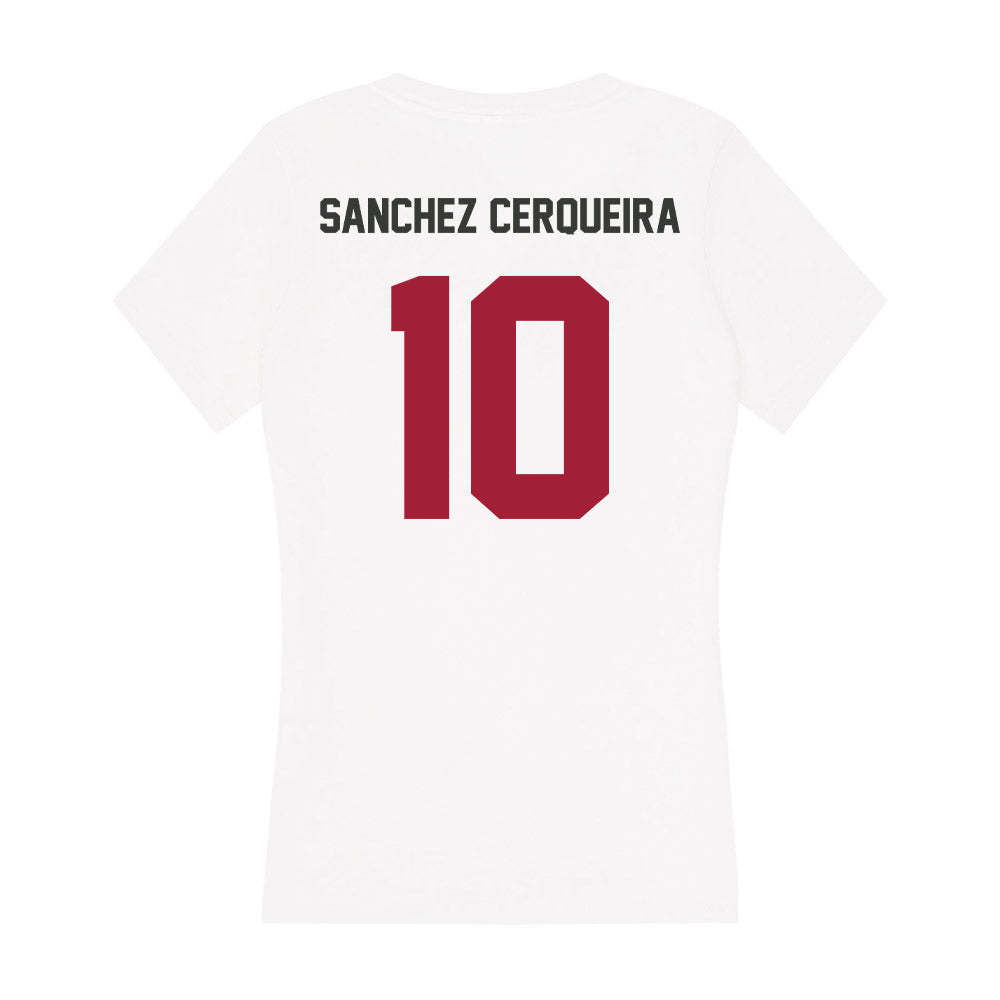 Arkansas - NCAA Women's Basketball : Cristina Sanchez Cerqueira - Women's V-Neck T-Shirt-1