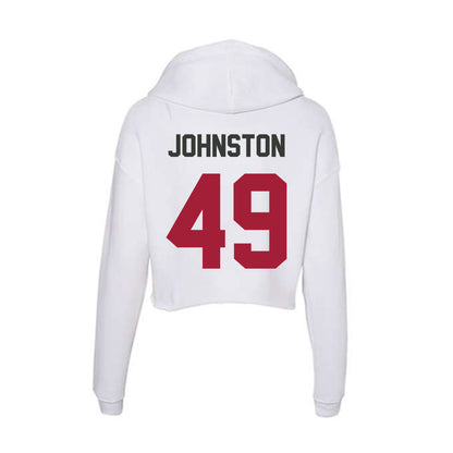 Arkansas - NCAA Football : Luke Johnston - Women's Crop Fleece Hoodie-1