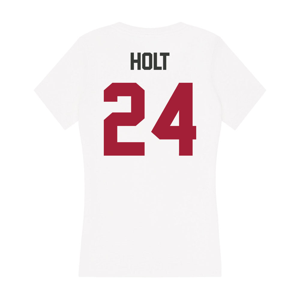 Arkansas - NCAA Baseball : Peyton Holt - Women's V-Neck T-Shirt-1