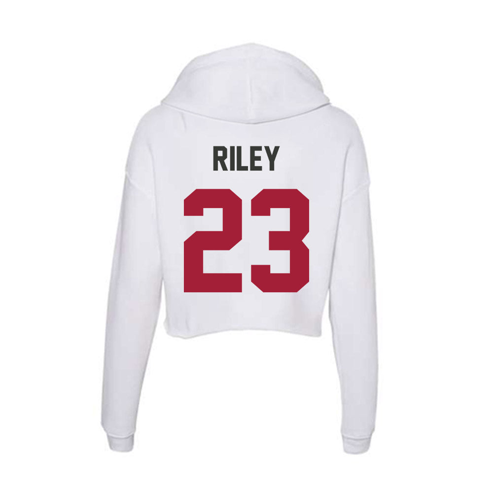 Arkansas - NCAA Women's Soccer : Ella Riley - Women's Crop Fleece Hoodie-1