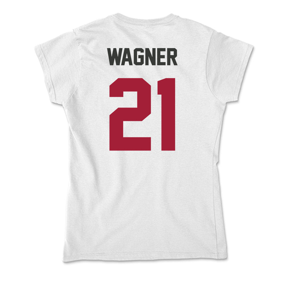 Arkansas - NCAA Men's Basketball : DJ Wagner - Soft Style Women’s T-Shirt-1