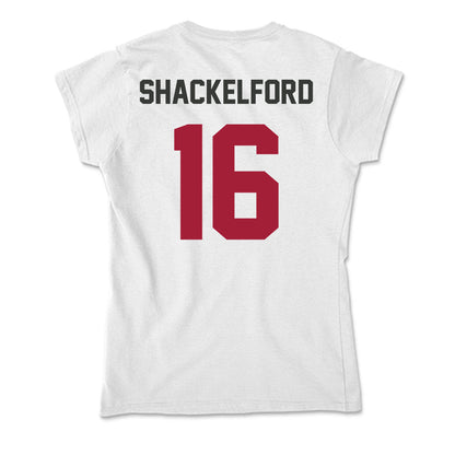 Arkansas - NCAA Women's Soccer : Audrey Shackelford - Soft Style Women’s T-Shirt-1