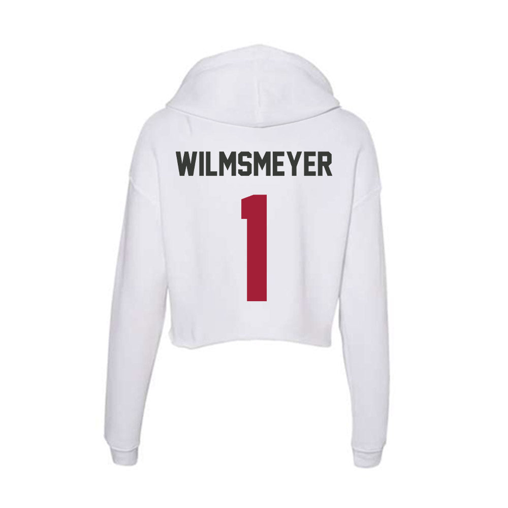 Arkansas - NCAA Baseball : Ty Wilmsmeyer - Women's Crop Fleece Hoodie-1