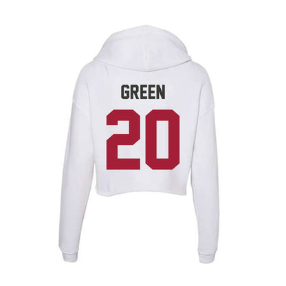 Arkansas - NCAA Football : AJ Green - Women's Crop Fleece Hoodie-1
