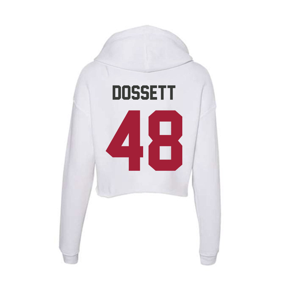 Arkansas - NCAA Baseball : Cooper Dossett - Women's Crop Fleece Hoodie-1