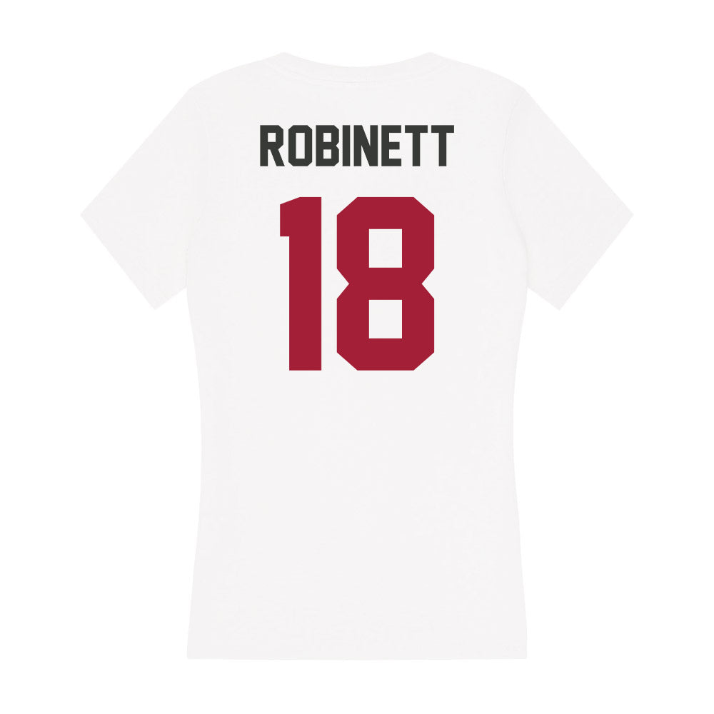 Arkansas - NCAA Baseball : Reese Robinett - Women's V-Neck T-Shirt-1