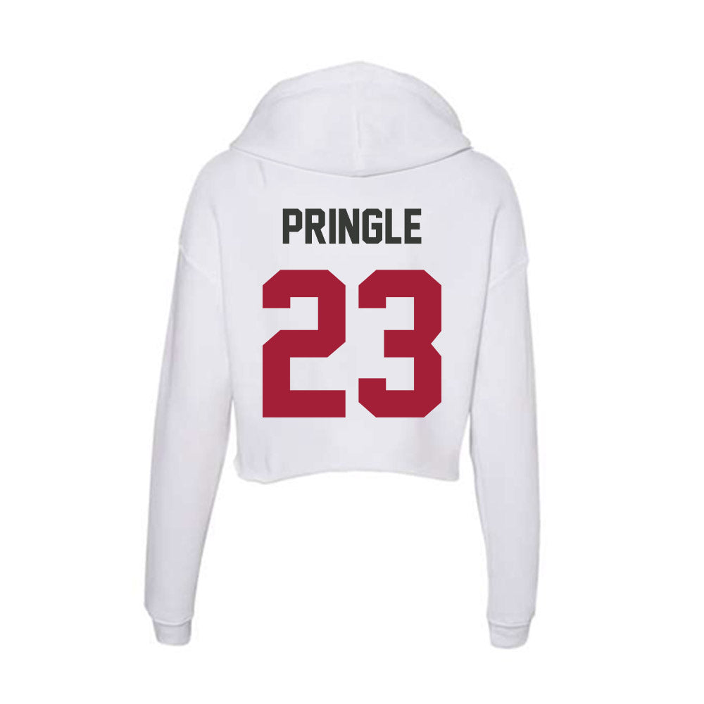 Arkansas - NCAA Men's Basketball : Nick Pringle - Women's Crop Fleece Hoodie-1
