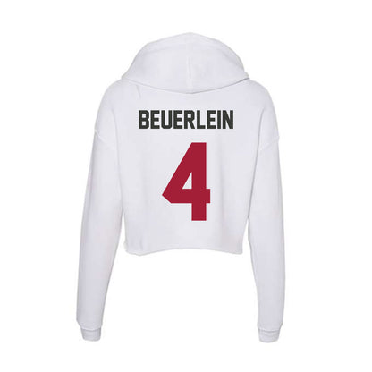 Arkansas - NCAA Softball : Reis Beuerlein - Women's Crop Fleece Hoodie-1