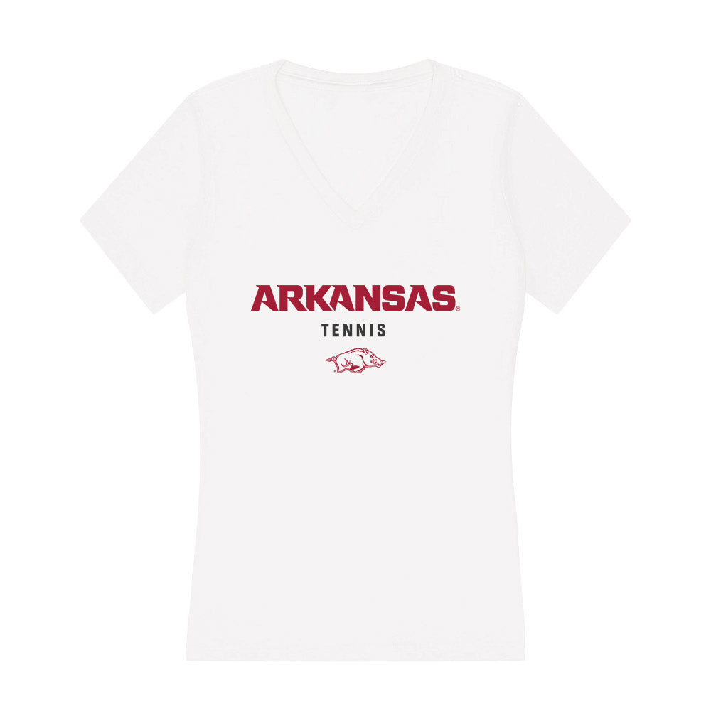 Arkansas - NCAA Women's Tennis : Morgan McCarthy - Women's V-Neck T-Shirt-0