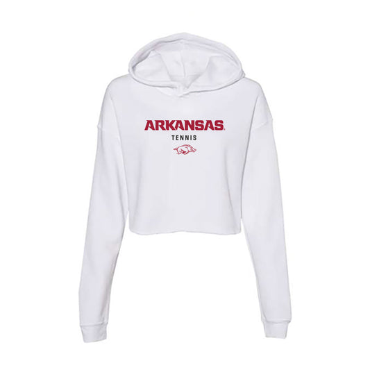 Arkansas - NCAA Women's Tennis : Carolina Gomez Alonso - Women's Crop Fleece Hoodie-0