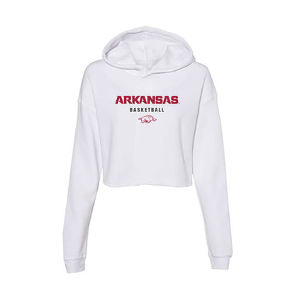 Arkansas - NCAA Women's Basketball : Karley Johnson - Women's Crop Fleece Hoodie-0