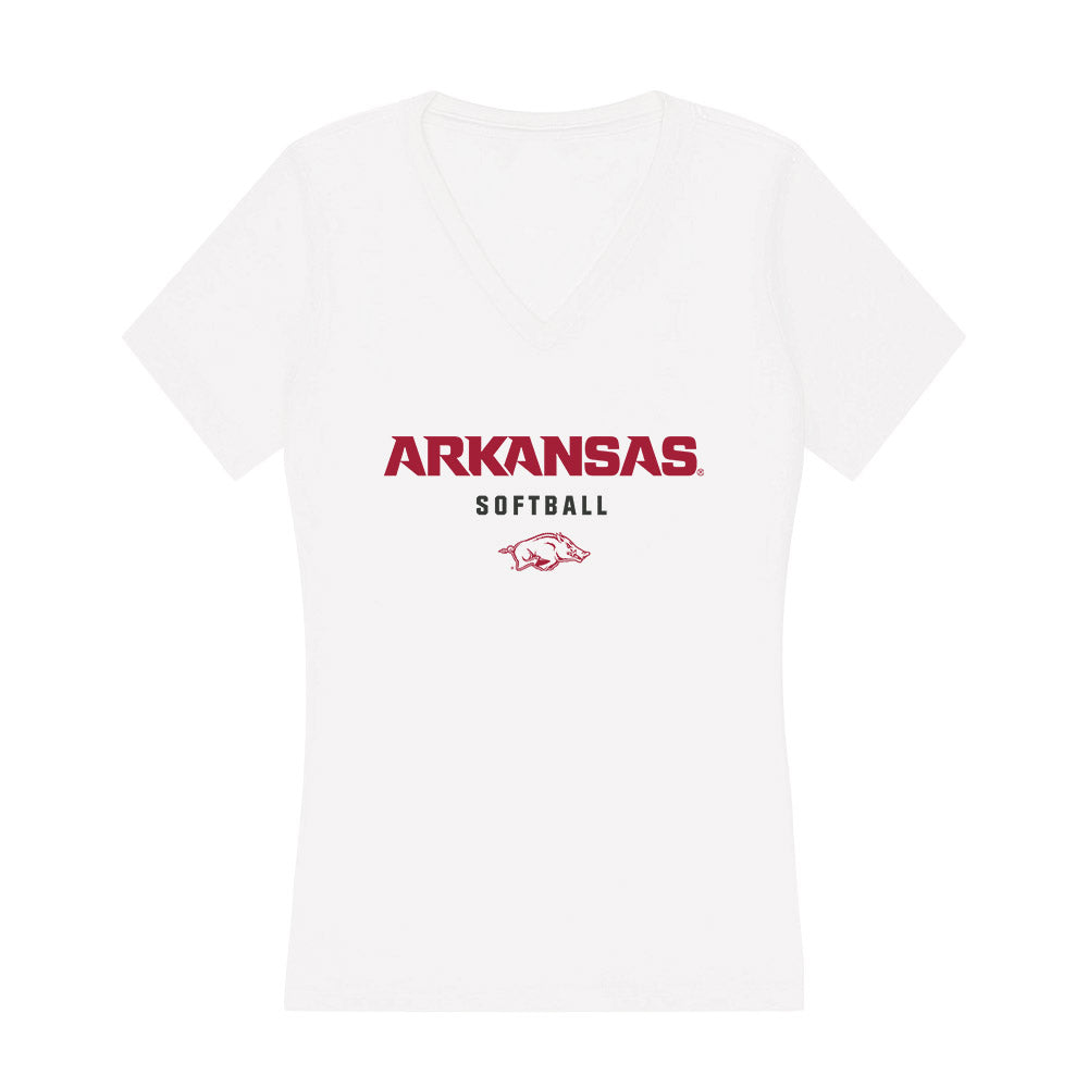 Arkansas - NCAA Softball : Ava Carter - Women's V-Neck T-Shirt-0