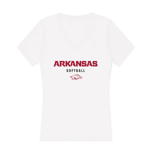 Arkansas - NCAA Softball : Ava Carter - Women's V-Neck T-Shirt-0