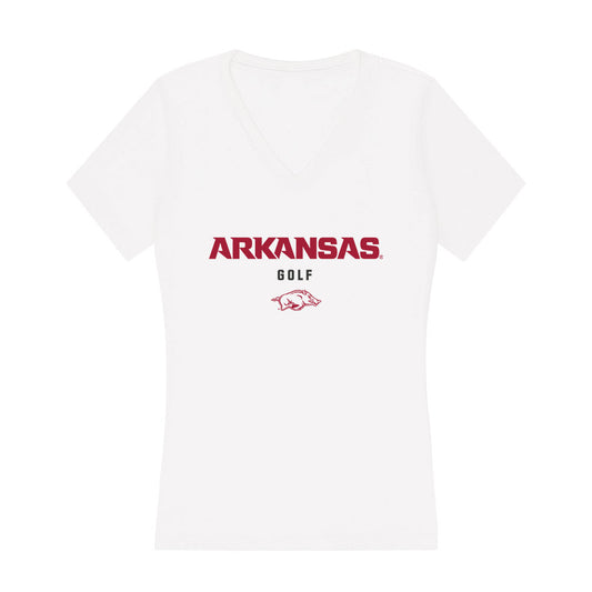 Arkansas - NCAA Men's Golf : Jackson McLaughlin - Women's V-Neck T-Shirt-0