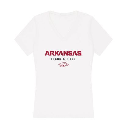 Arkansas - NCAA Men's Track & Field : Wyatt Green - Women's V-Neck T-Shirt-0