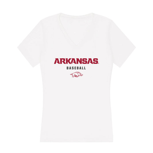 Arkansas - NCAA Baseball : Joey Lorenzini - Women's V-Neck T-Shirt-0