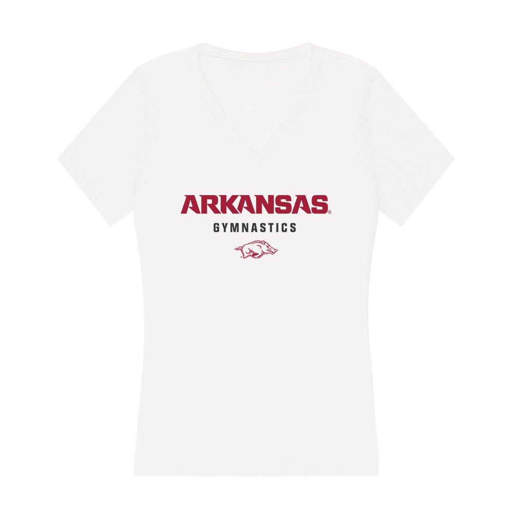 Arkansas - NCAA Women's Gymnastics : Mati Waligora - Women's V-Neck T-Shirt-0