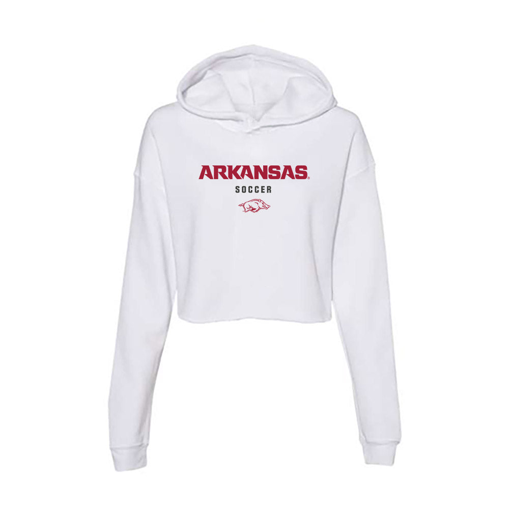 Arkansas - NCAA Women's Soccer : Kiley Dulaney - Women's Crop Fleece Hoodie-0