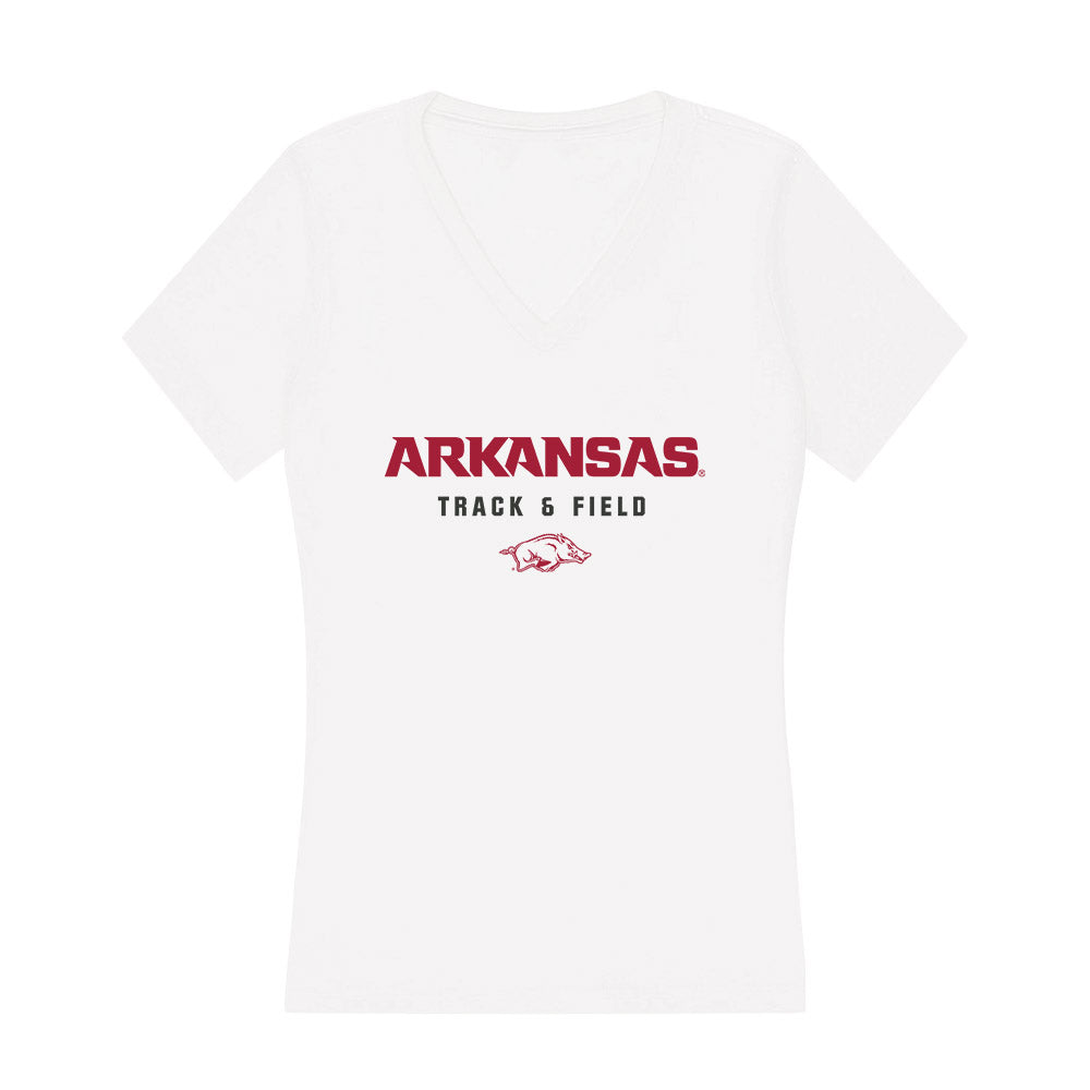 Arkansas - NCAA Men's Track & Field : Kason Lovern-O'Riley - Women's V-Neck T-Shirt-0