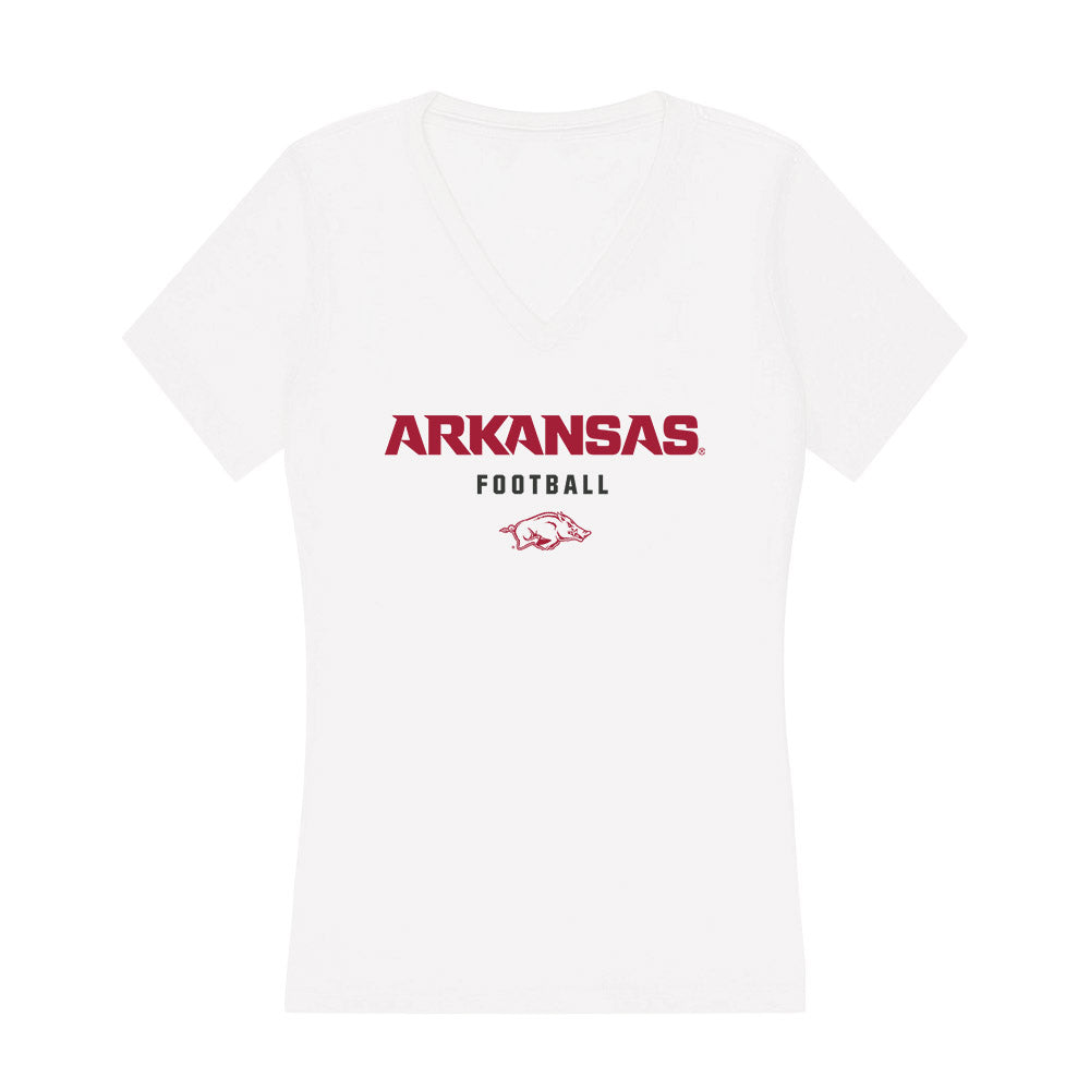 Arkansas - NCAA Football : Courtney Crutchfield - Women's V-Neck T-Shirt-0