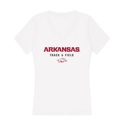 Arkansas - NCAA Women's Track & Field : Kayla Davis - Women's V-Neck T-Shirt-0