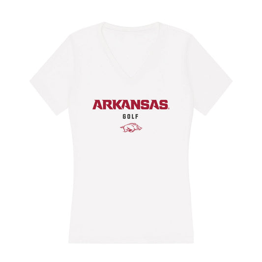 Arkansas - NCAA Women's Golf : Clarisa Temelo - Women's V-Neck T-Shirt-0