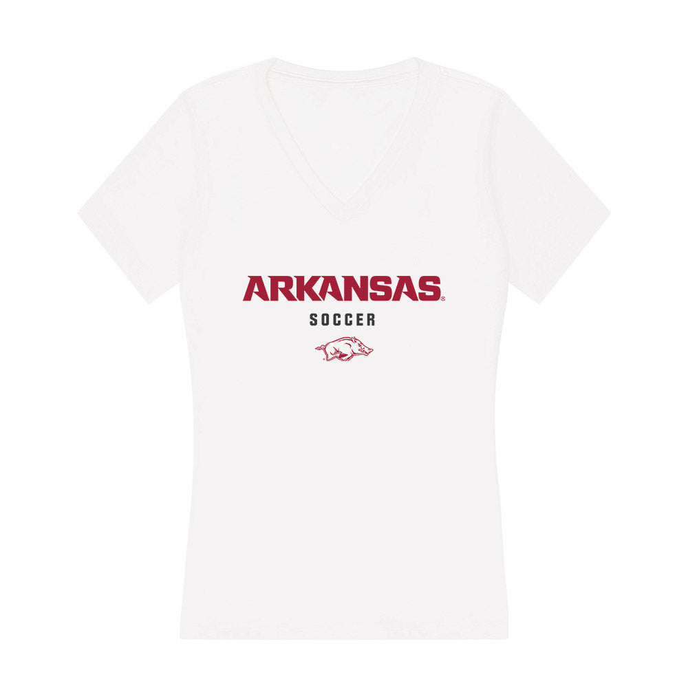 Arkansas - NCAA Women's Soccer : Dejionee Anderson - Women's V-Neck T-Shirt-0