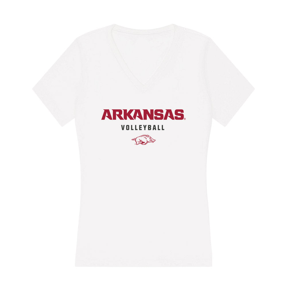 Arkansas - NCAA Women's Volleyball : Kiki Remensperger - Women's V-Neck T-Shirt-0