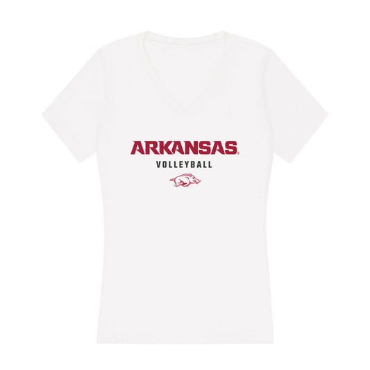 Arkansas - NCAA Women's Volleyball : Kiki Remensperger - Women's V-Neck T-Shirt-0