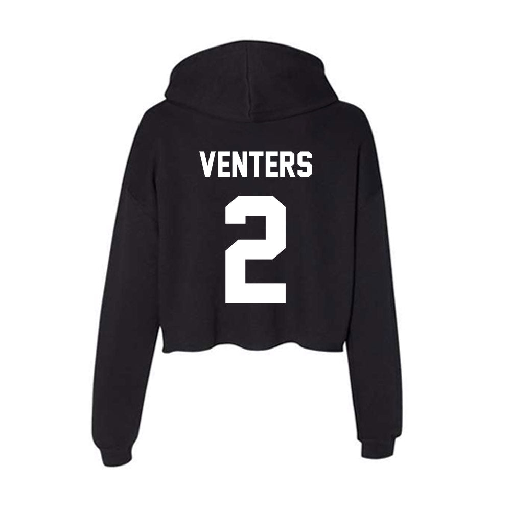 Gonzaga - NCAA Men's Basketball : Steele Venters - Women's Crop Fleece Hoodie-1