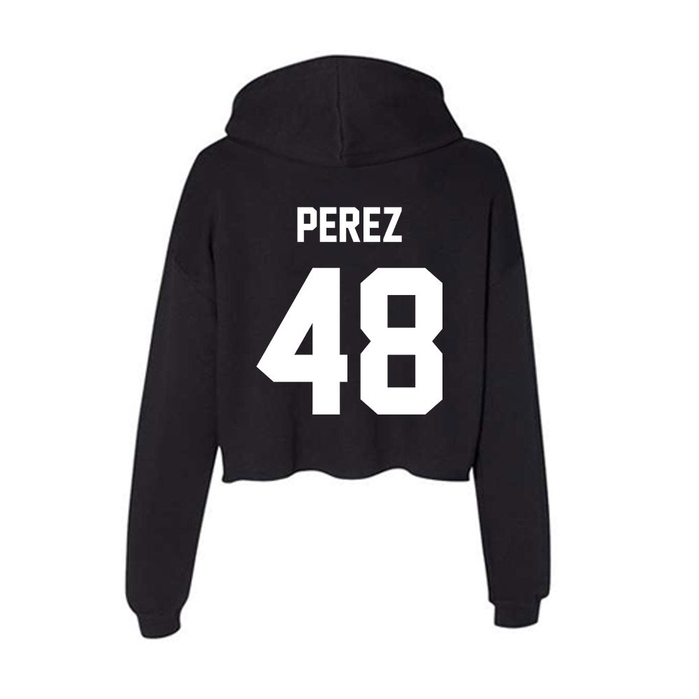 Gonzaga - NCAA Baseball : Colton Perez - Women's Crop Fleece Hoodie-1